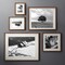 Picture Frame Set of 3, USA-Sourced Natural Walnut Wood Photo Collage Frame with HD Tempered Glass, Modern Simple 8 x 10 Wooden Frame Matted to 5x7 Gallery Frames for Art Wall or Tabletop Display